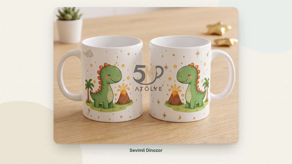 Sevimli Dinozor süt kupası