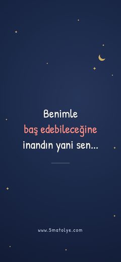 Benimle Baş Edebileceğine İnandın Kupası telefon duvar kâğıdı (Koyu)